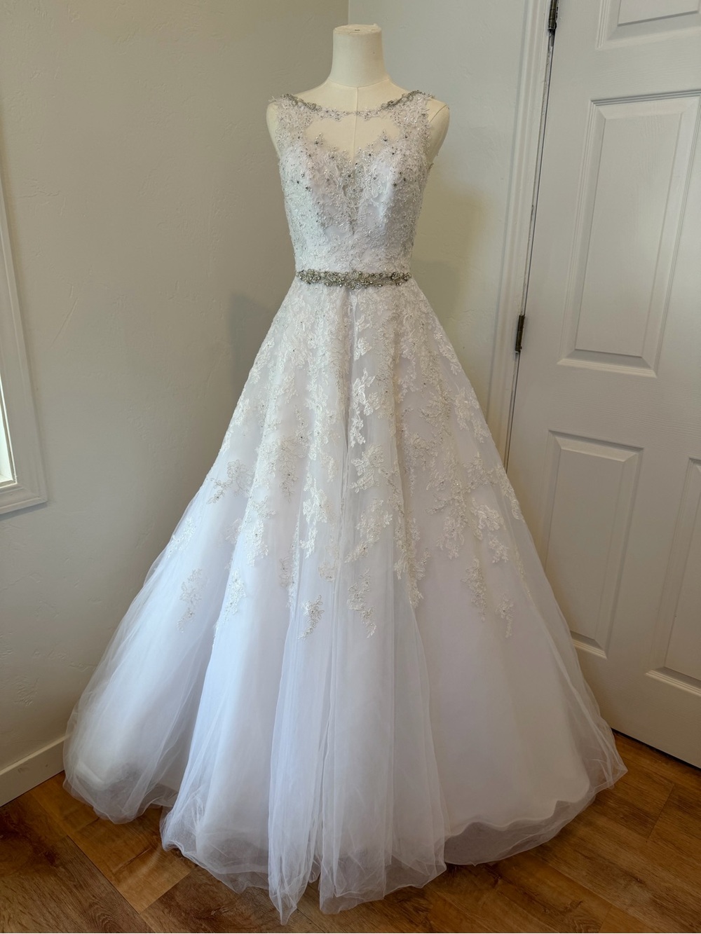 Sophia Tolli Lace and Beaded Ballgown Wedding Dress